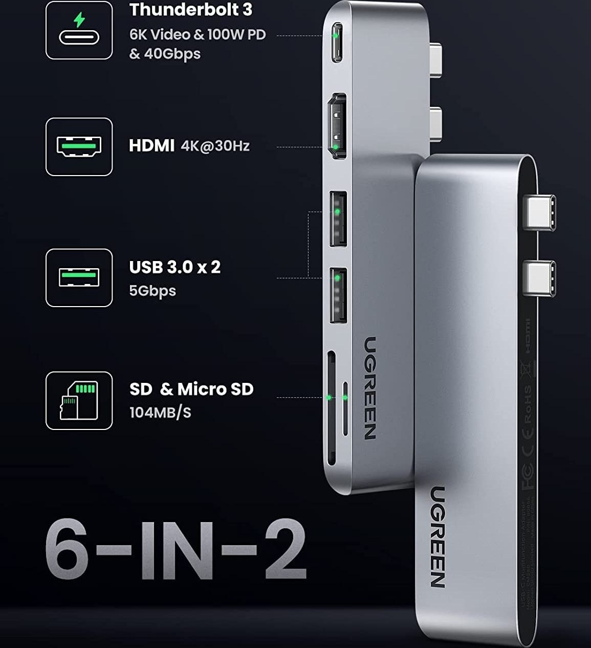  UGREEN CM380 80856 | لاکچری لپ تاپ 