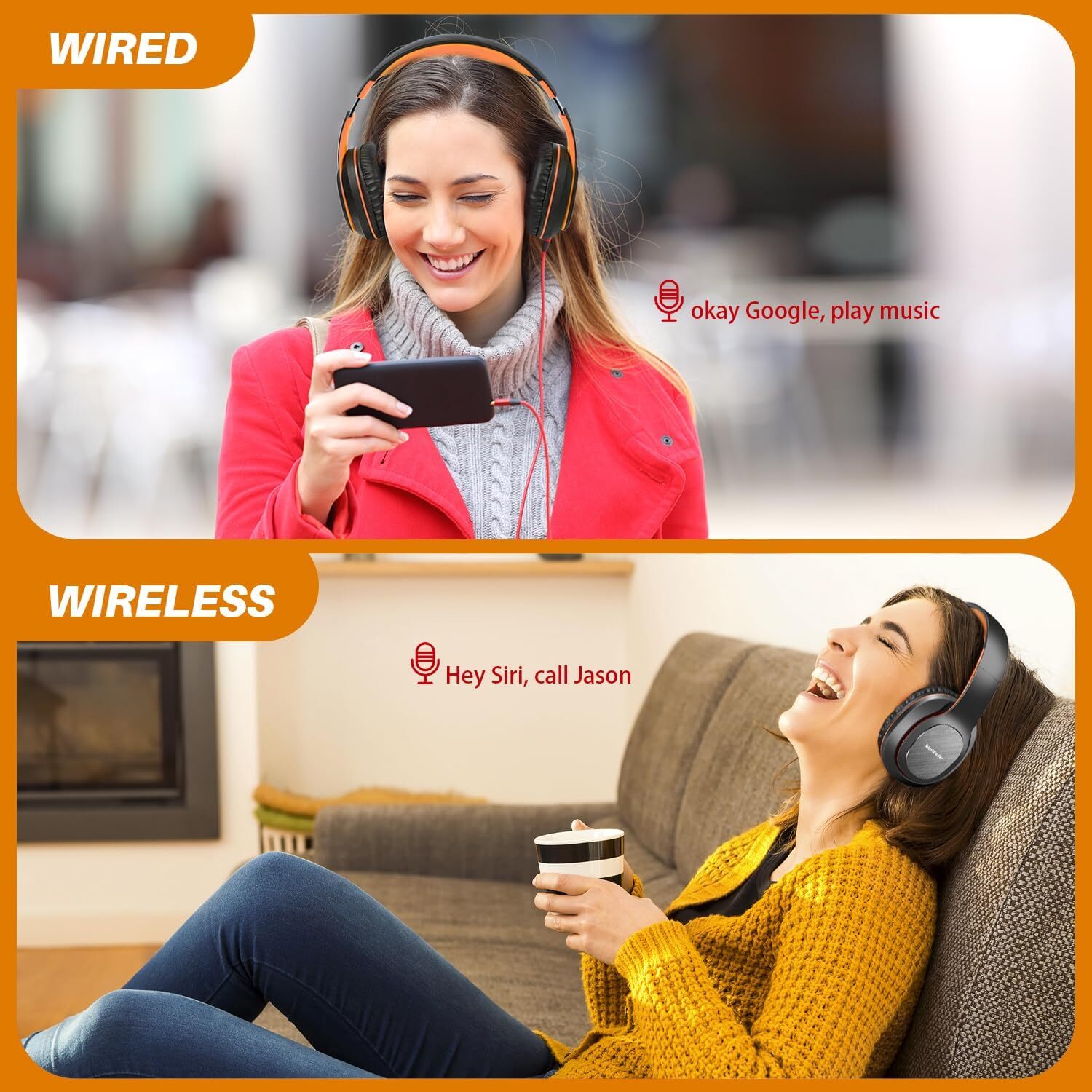  هدفون بلوتوثی WorWoder کیفیت صدای Hi-Fi درایورهای 40 میلی متری مدل W915 