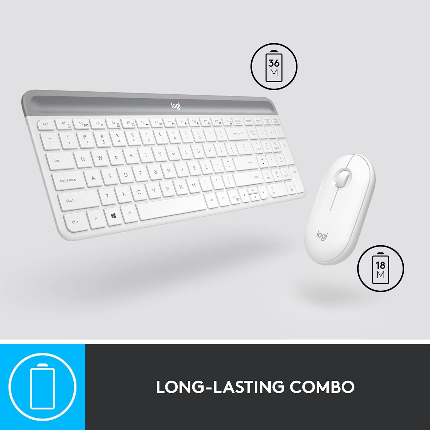  Logitech MK470 Wireless White 