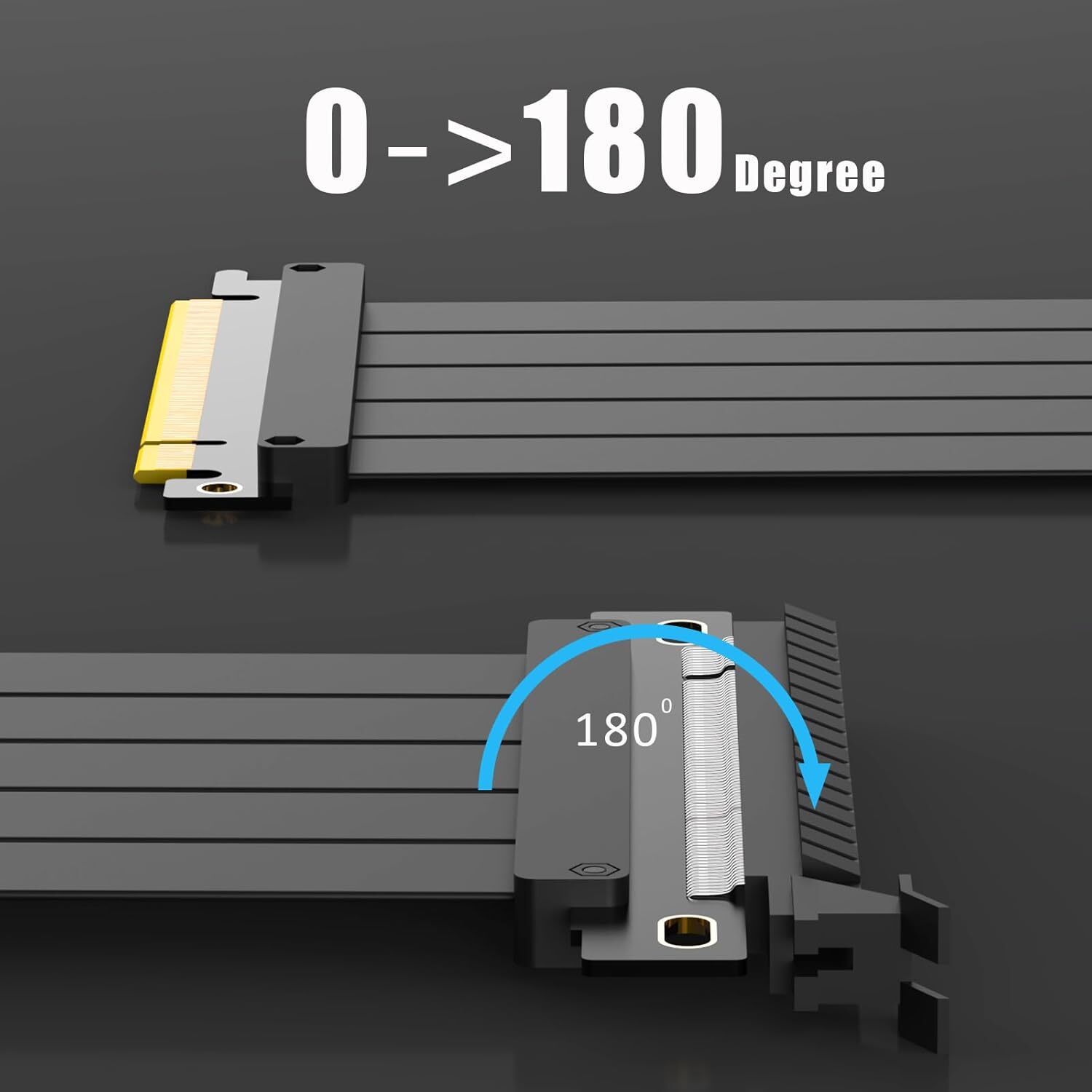  خرید و قیمت کابل ریزر 40 سانتی متری GLOTRENDS PCIe X16 Riser Cable | لاکچری لپ تاپ 
