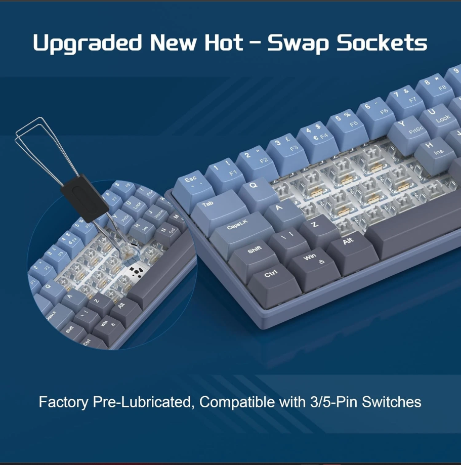  قابلیت Hot-Swap و تعویض آسان سوییچ در کیبورد MageGee STAR61 