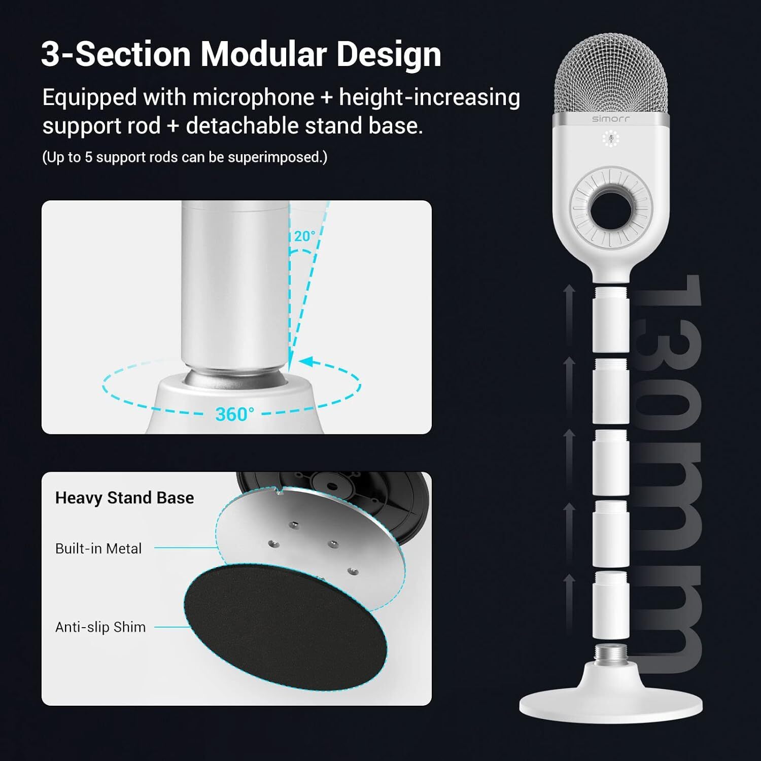  قیمت میکروفون Simorr Wave U1 | لاکچری لپ تاپ 