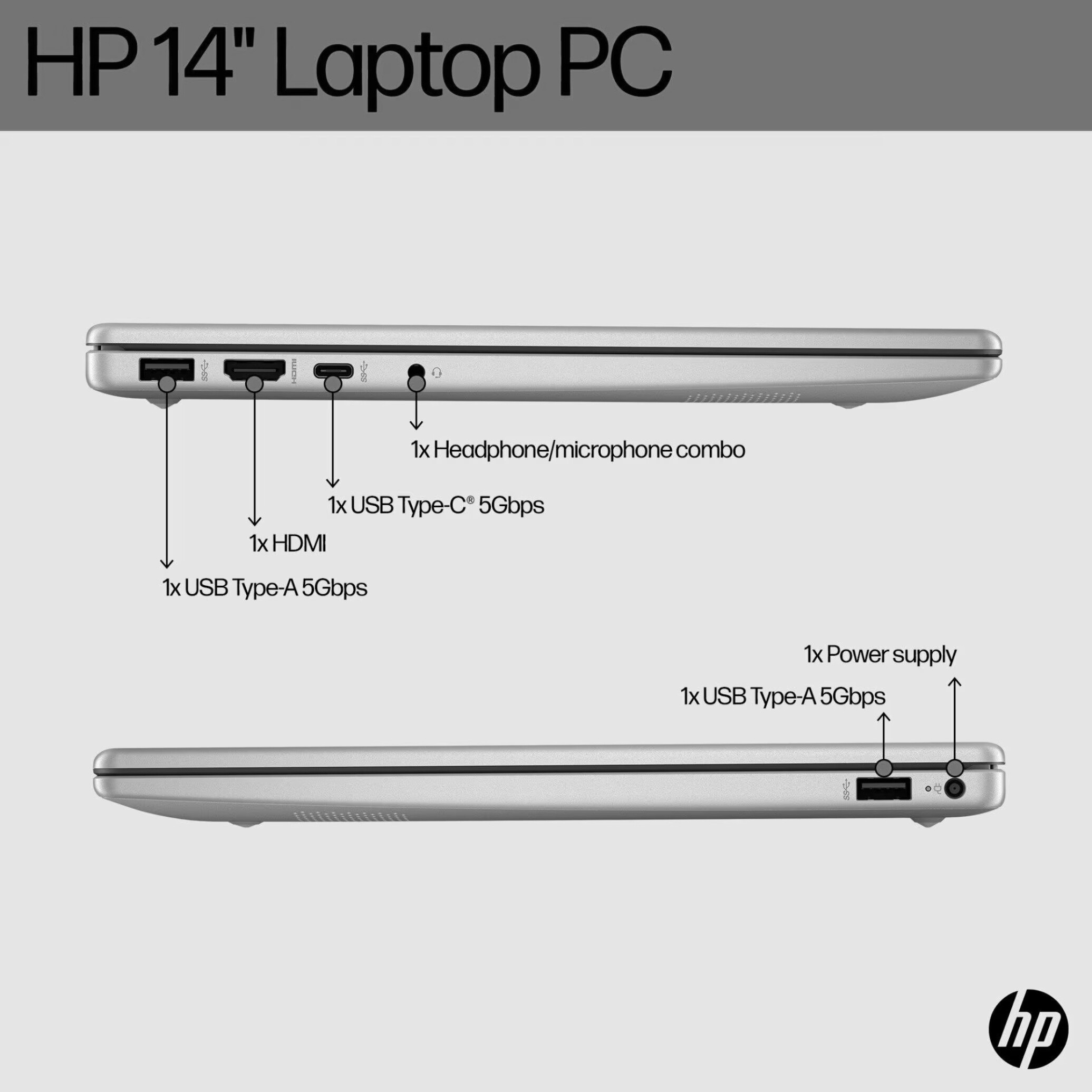  خرید و قیمت لپ تاپ HP Laptop 14-ep0109TU CORE i5 1335U | لاکچری لپ تاپ 