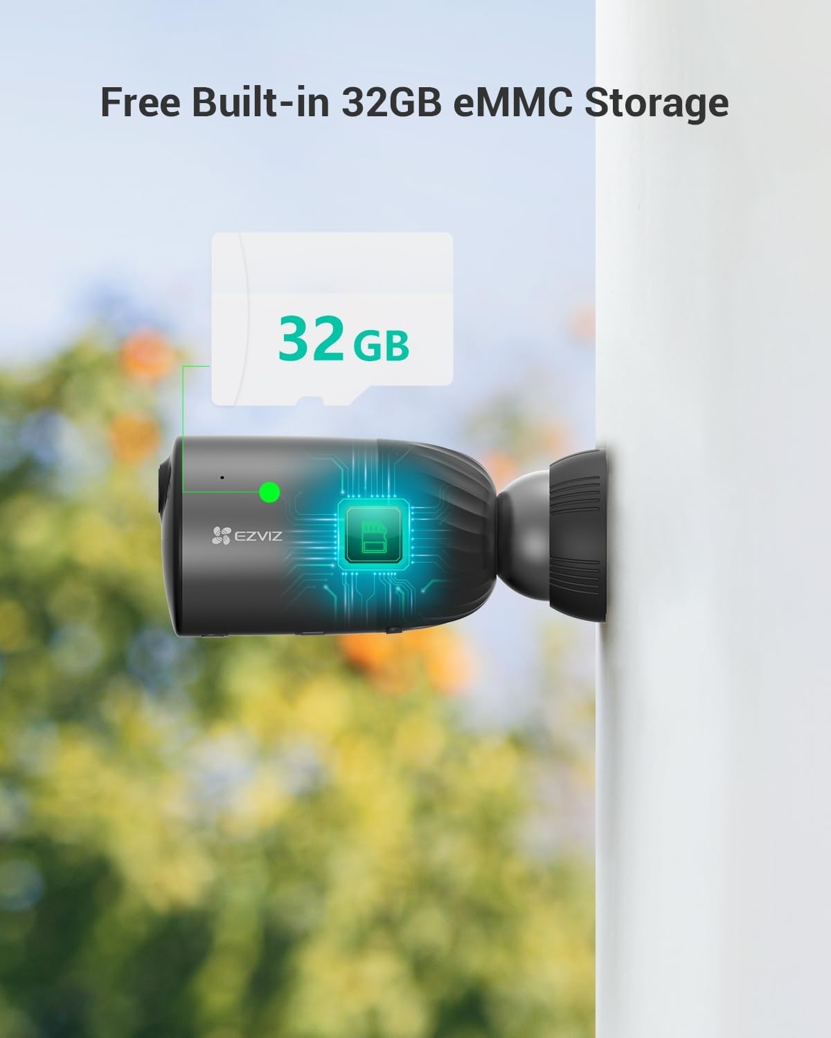  حافظه داخلی 32 گیگابایتی دوربین امنیتی EZVIZ BC1C 