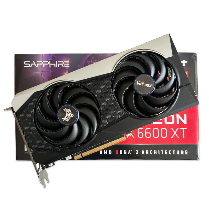  کارت گرافیک 8 گیگابایت AMD Radeon RX 6600 XT Sapphire Nitro plus - در حد نو با جعبه پیچ پلمپ 