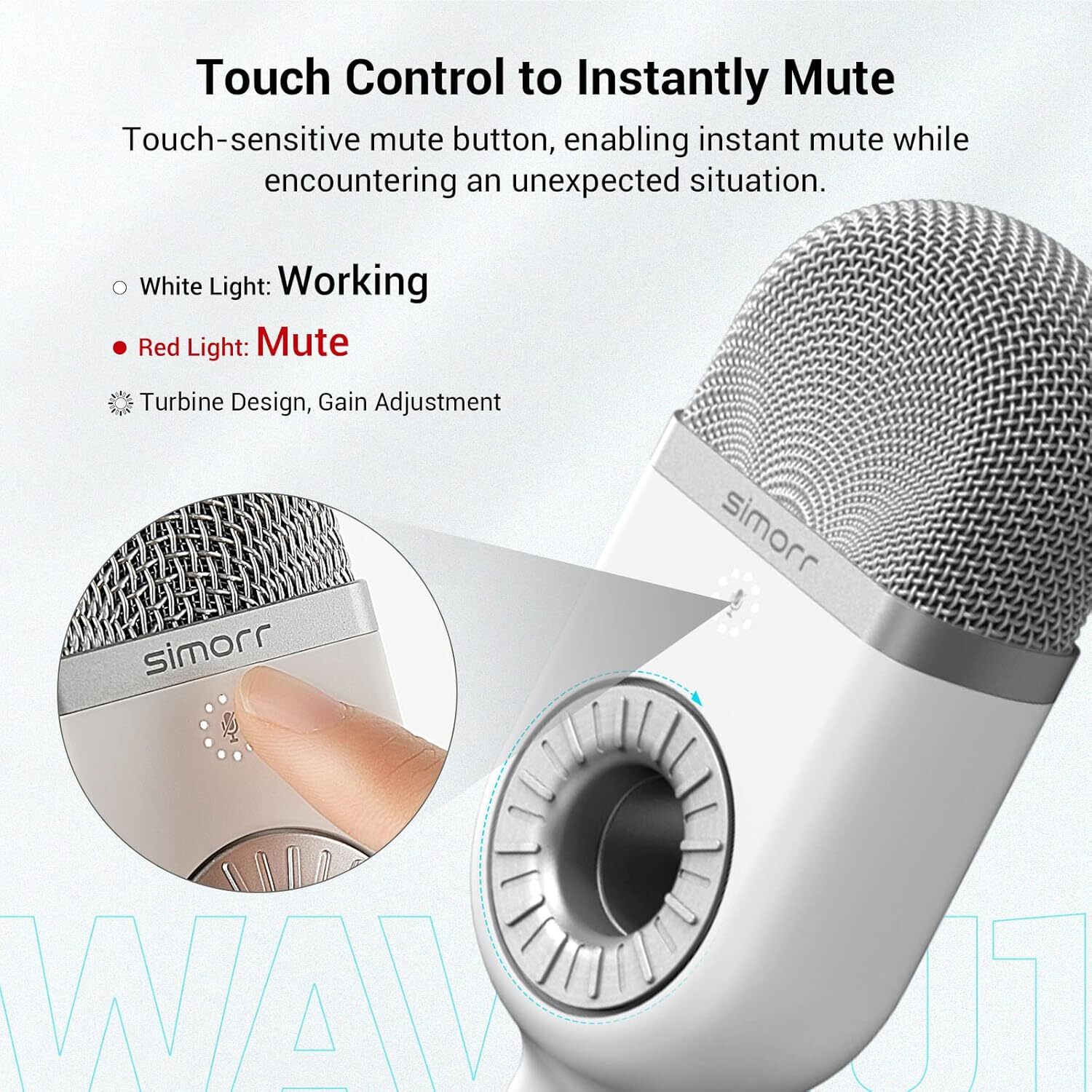  خرید،قیمت و مشخصات فنی میکروفون سیمی سیمور Simorr Wave U1 | لاکچری لپ تاپ 