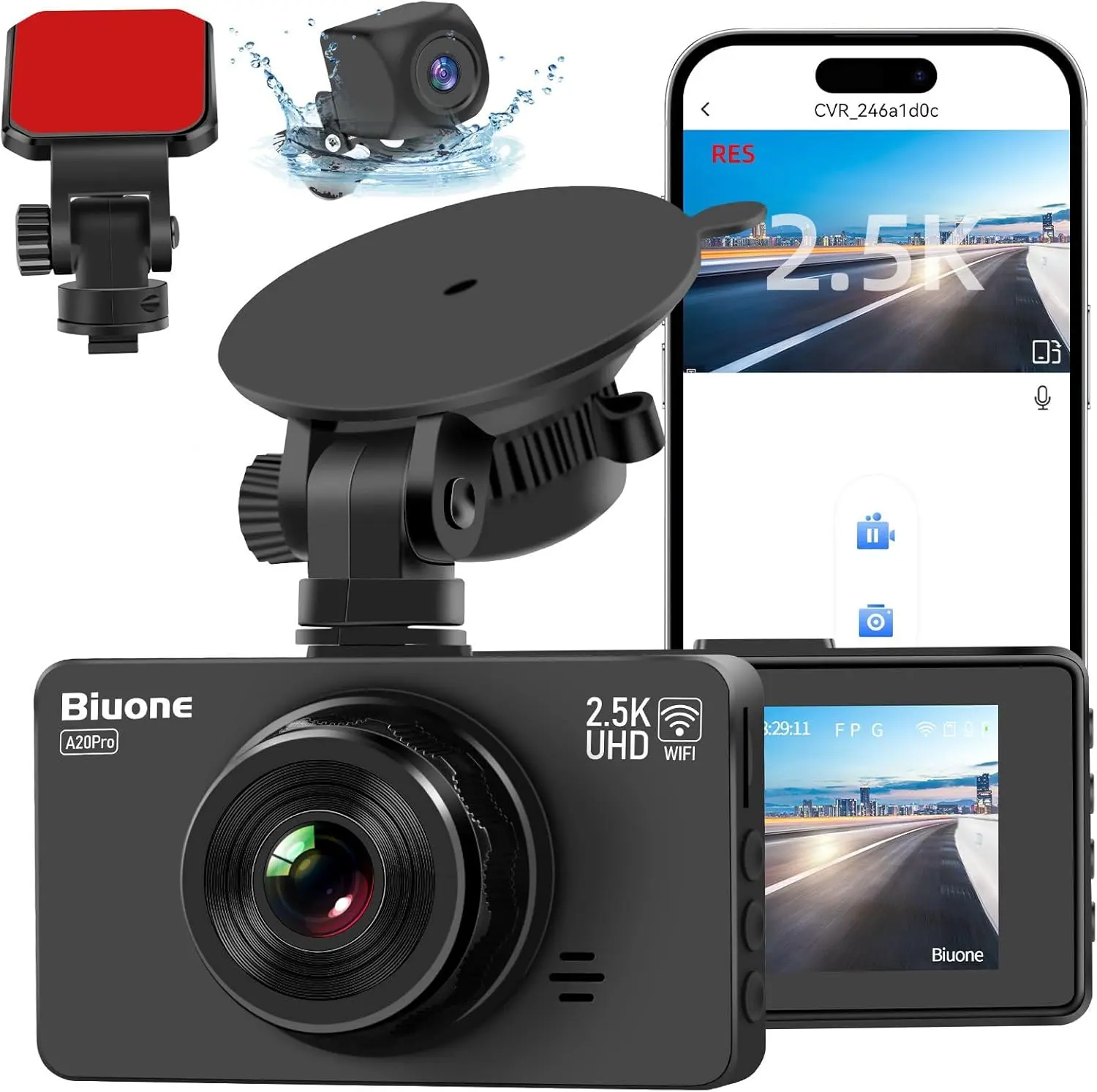  دوربین خودرو Biuone A20Pro 2.5K 