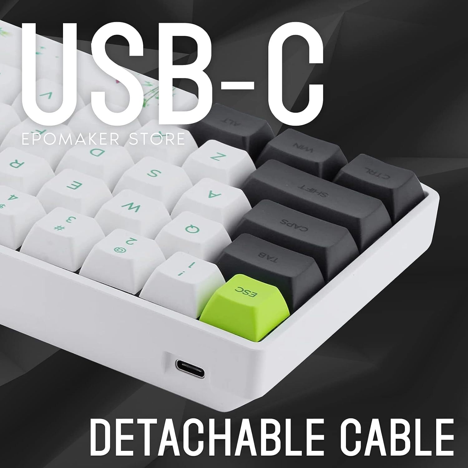  درگاه USB Type-C و کابل بافته شده کیبورد گیمینگ اپومیکر SKYLOONG SK61 برای اتصال پایدار و سریع 
