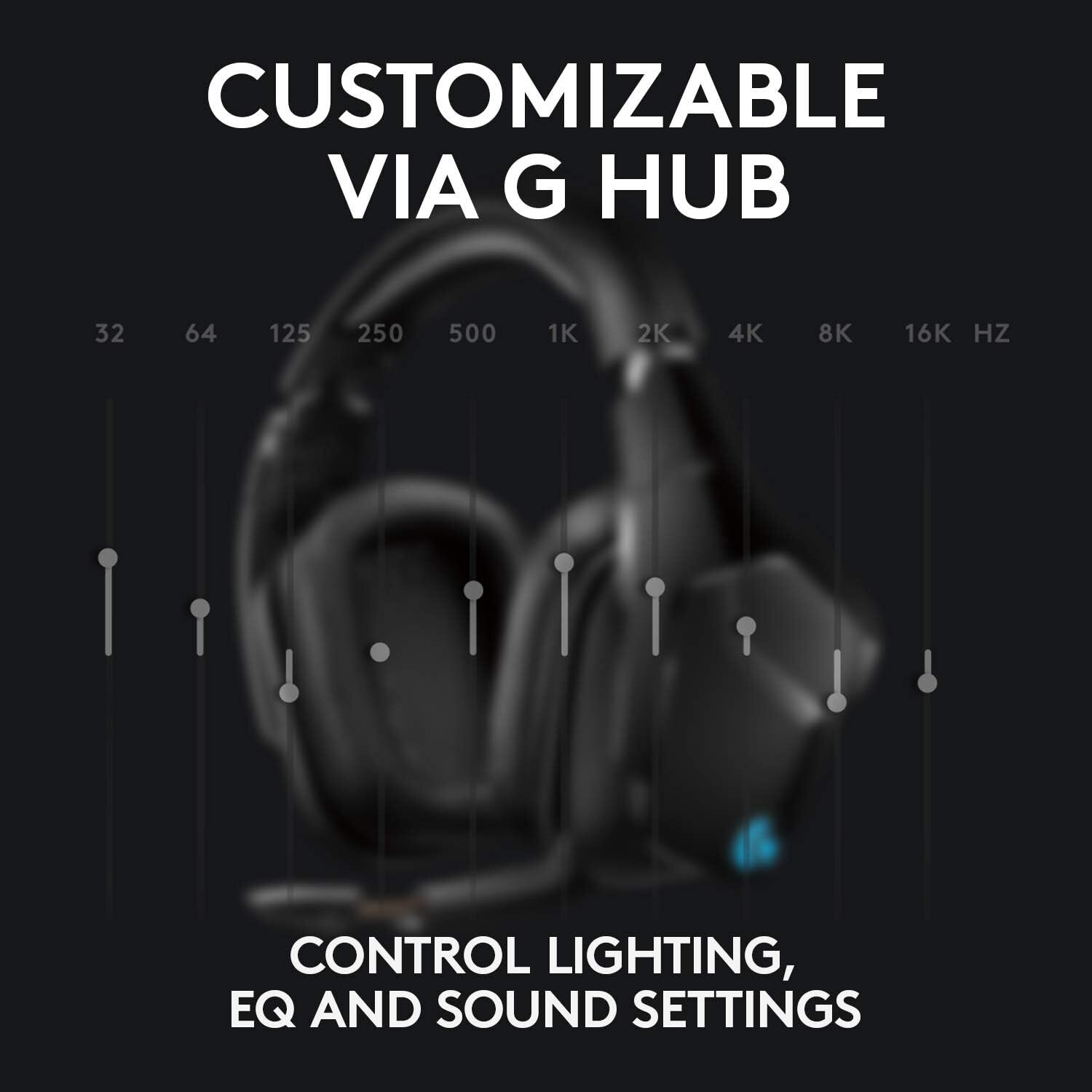  نمای کناری هدست Logitech G935 Wireless Gaming Headset 