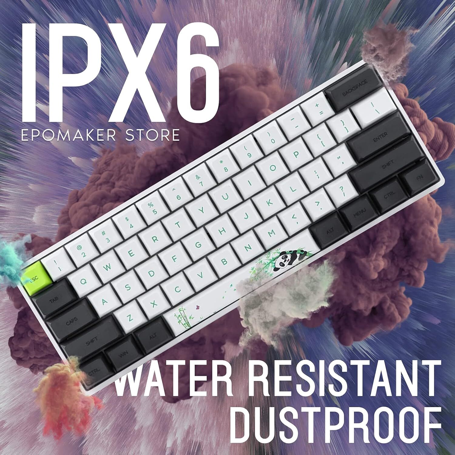  نمایش استاندارد IP6X ضدگردوغبار کیبورد مکانیکال SK61 اپومیکر، مناسب برای محیط‌های کاری و گیمینگ 