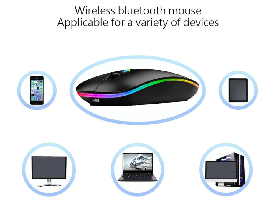 خرید و قیمت موس بی سیم دو حالته شارژی گیمینگ با نورپردازی RGB