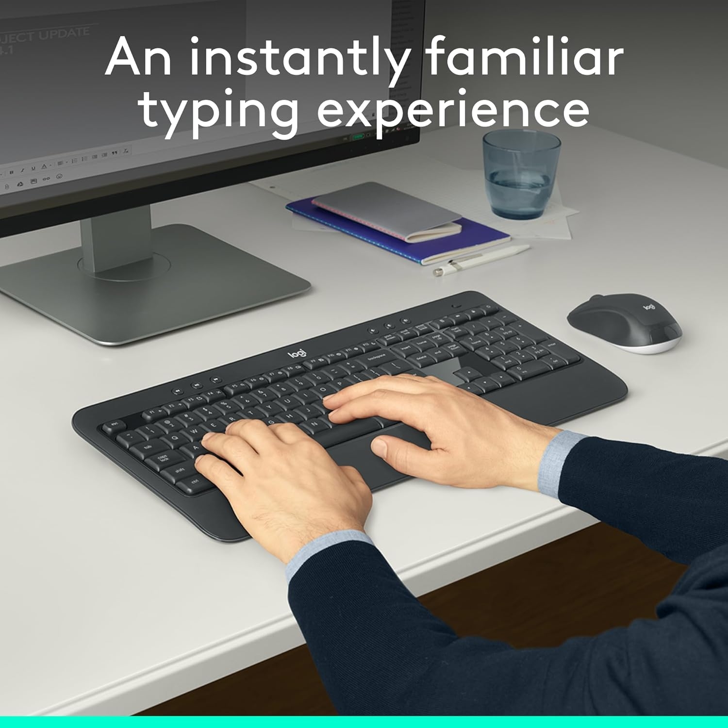 ماوس بی سیم Logitech MK540 Advanced با طراحی خوش دست و حسگر اپتیکال 