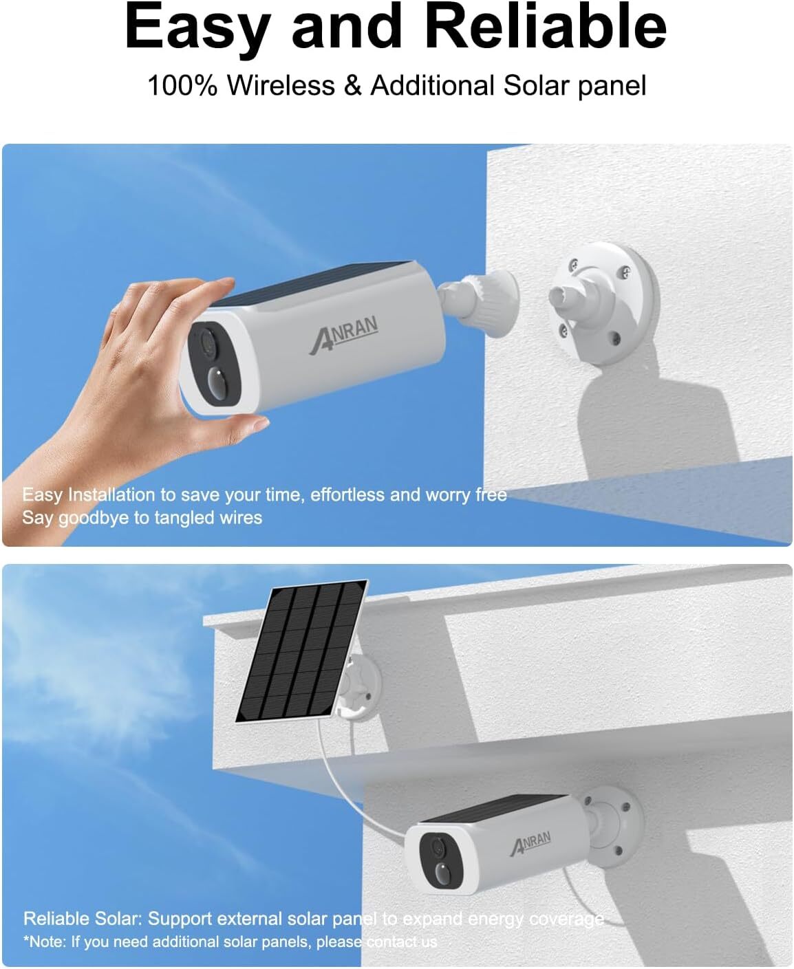  مکالمه دوطرفه با میکروفون و اسپیکر دوربین ANRAN C3 Pro 2K 