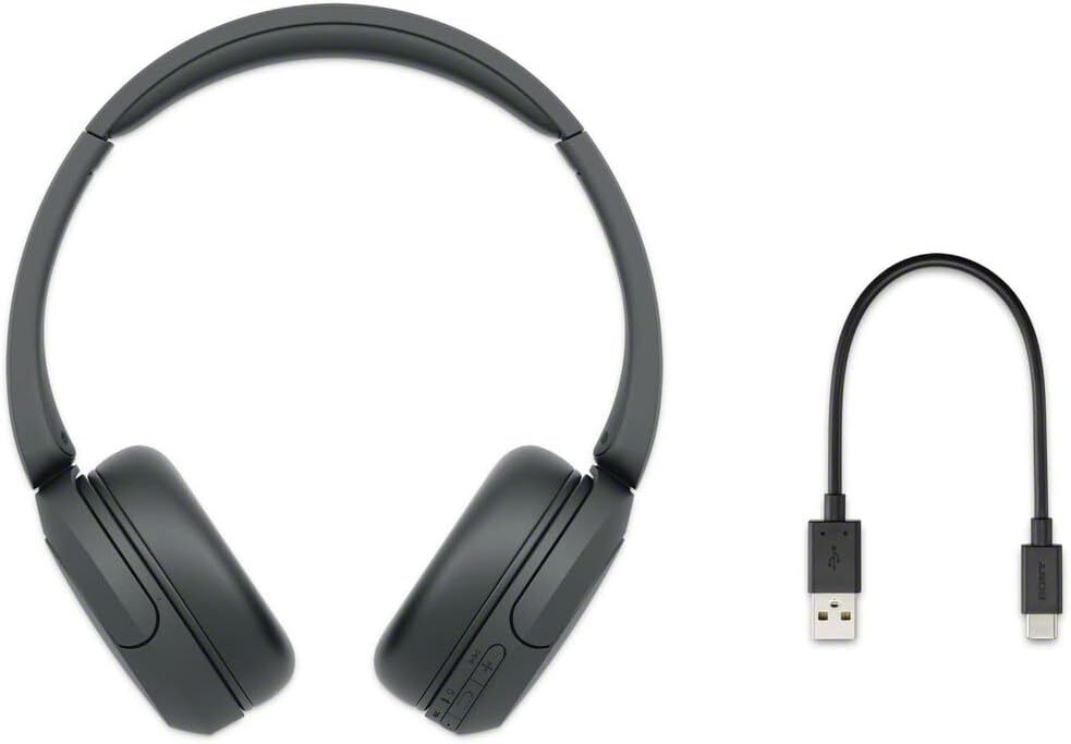 Sony WH-CH520 Wireless Headphones Bluetooth On-Ear Headset with Microphone and up to 50 Hours Battery Life 