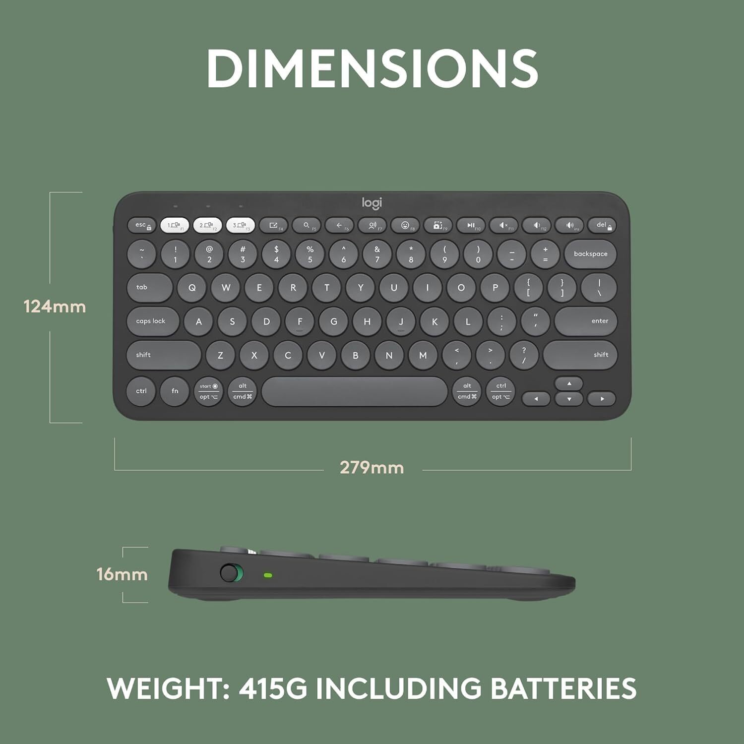  کیبورد بلوتوثی Logitech K380s | لاکچری لپ تاپ 