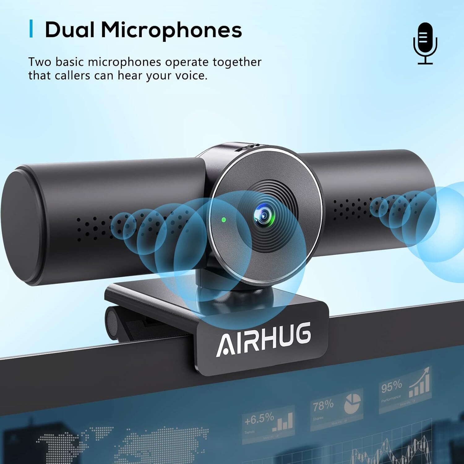 خرید و قیمت وبکم میکروفون دار 2K ایرهوک مدل AIRHUG 11 | لاکچری لپ تاپ