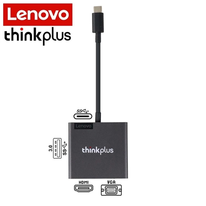 هاب تایپ C لنوو مدل Lenovo Thinkplus TPOHC407 پشتیبانی از 4K | ارجینال | لاکچری لپ تاپ