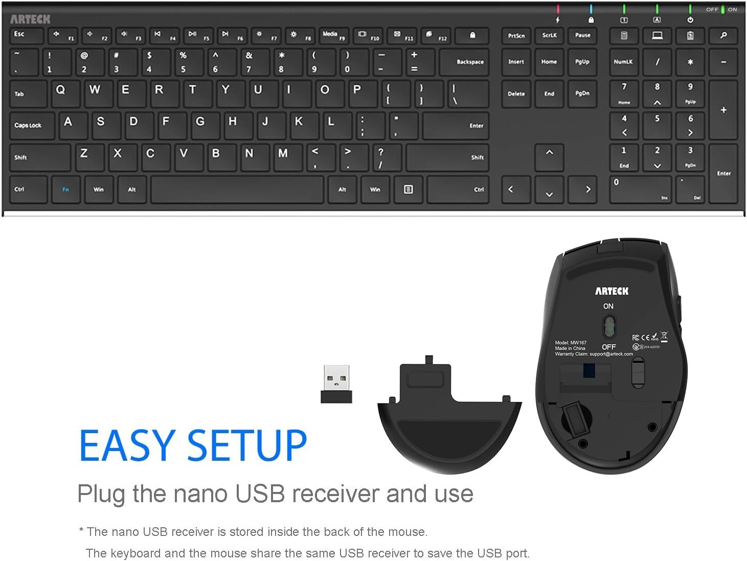 ستفاده از کیبورد و موس وایرلس ARTECK در محیط اداری