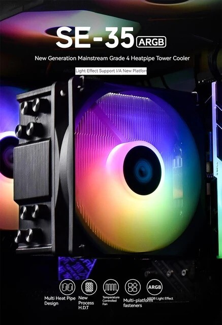  خرید و قیمت فن پردازنده ID-COOLING SE-35 ARGB | لاکچری لپ تاپ 