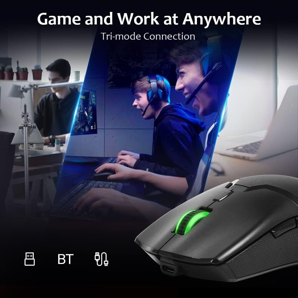  DeLUX M800PRO Wireless Gaming Mouse - PAW 3370 19000DPI | لاکچری لپ تاپ 