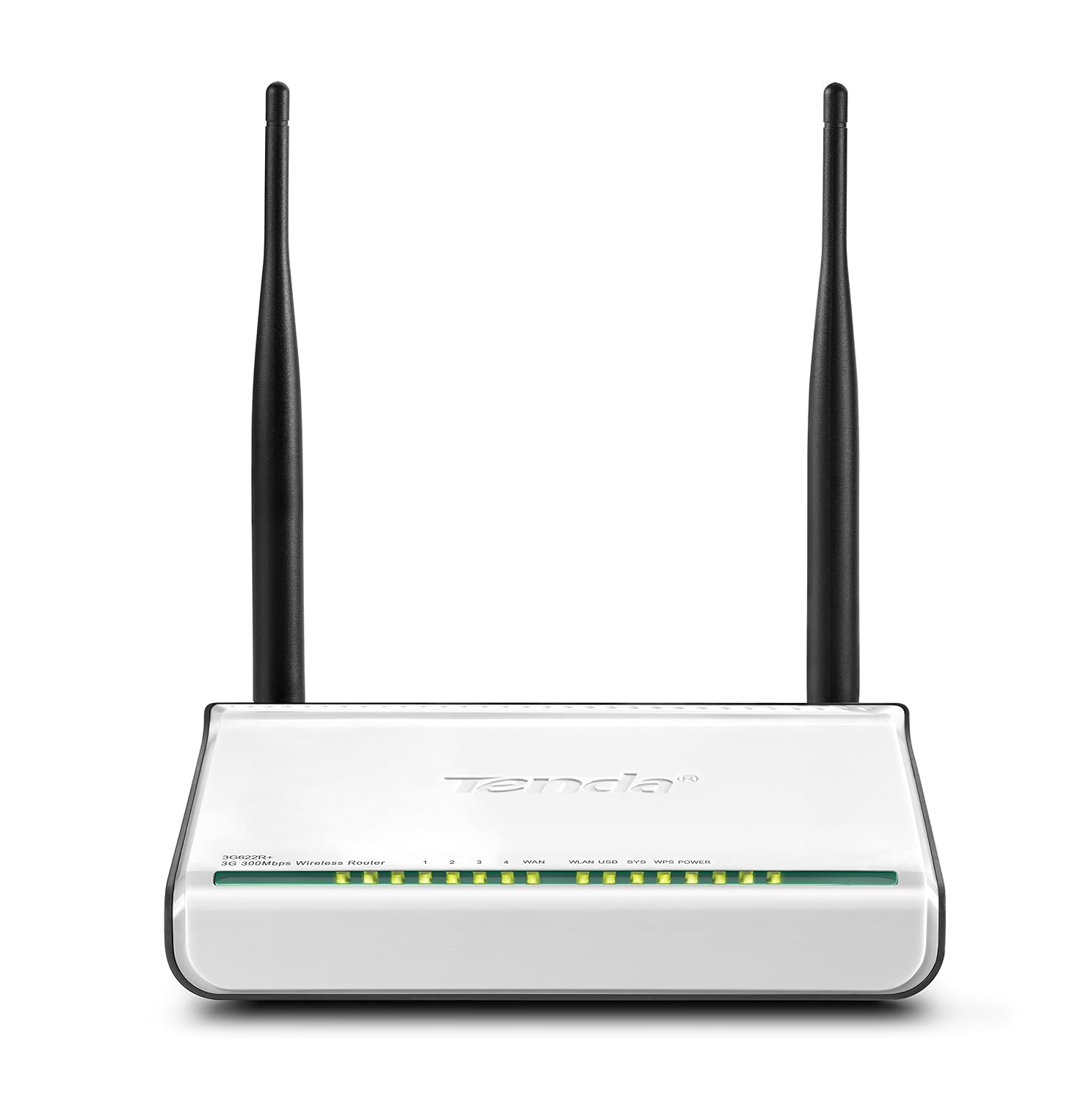 روتر بیسیم تندا 3G622R+ Plus با دو آنتن جداشدنی 5dbi و بدنه مشکی خرید از لاکچری لپ تاپ