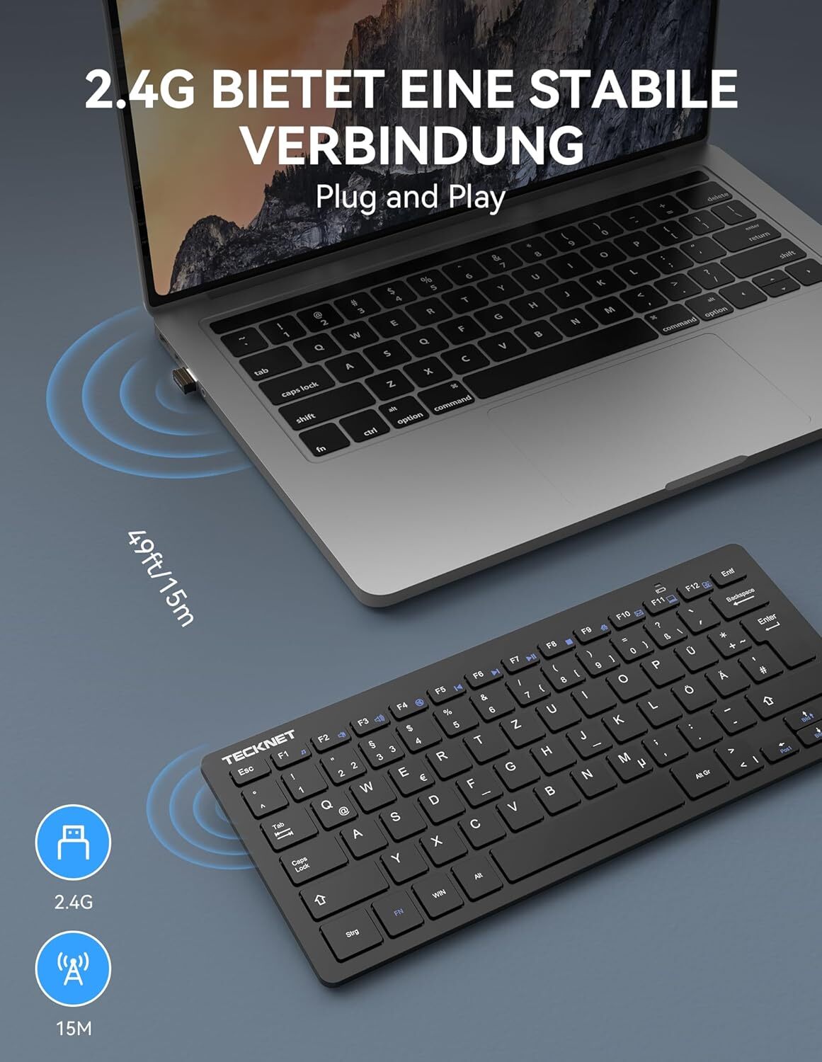  کیبورد TECKNET X315 با طراحی باریک 