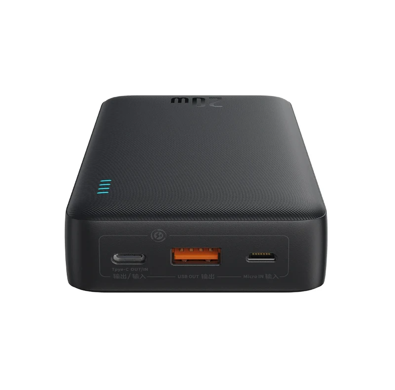  نمای طراحی و بدنه پاوربانک بیسوس AirpowP PAP20K ظرفیت 20000mAh 