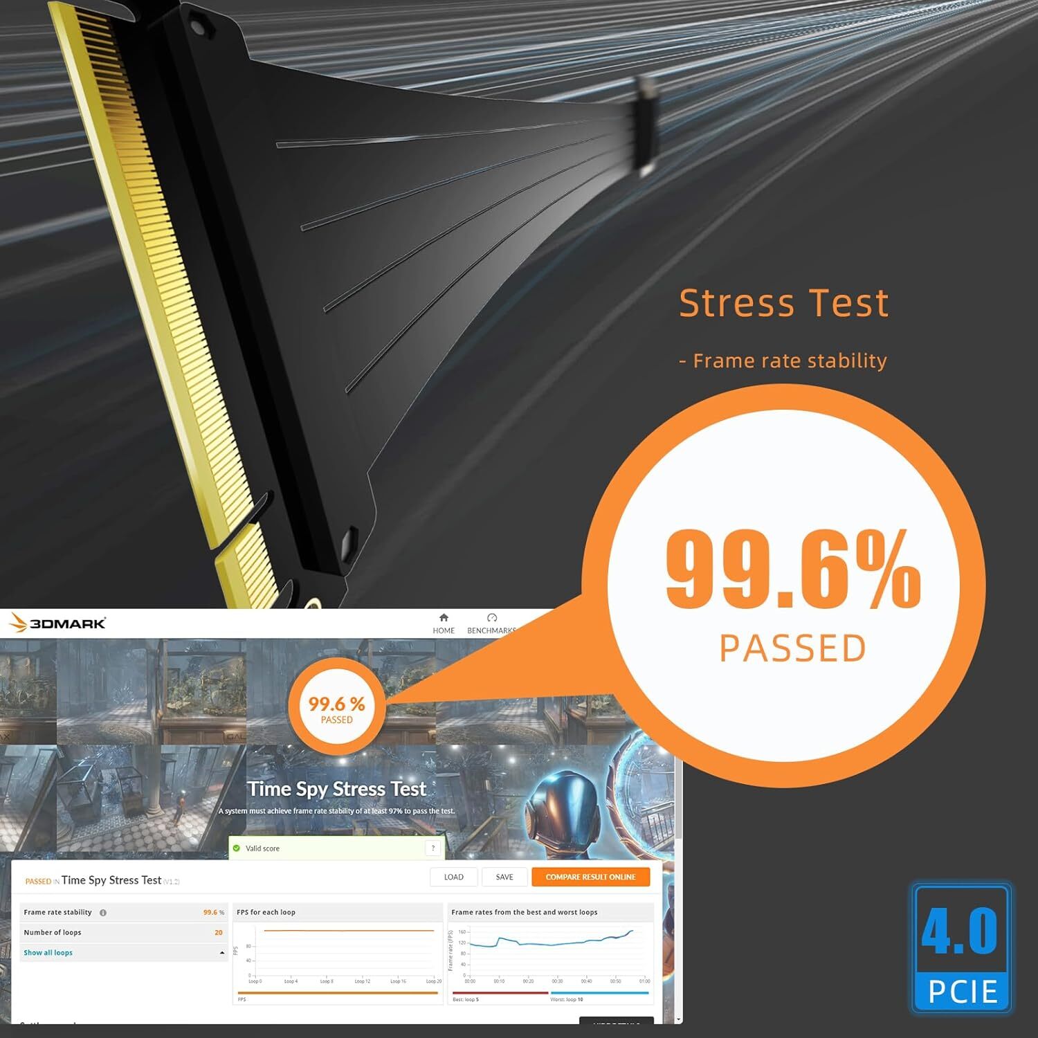  GLOTRENDS PCIe X16 Riser Cable 40CM | لاکچری لپ تاپ 