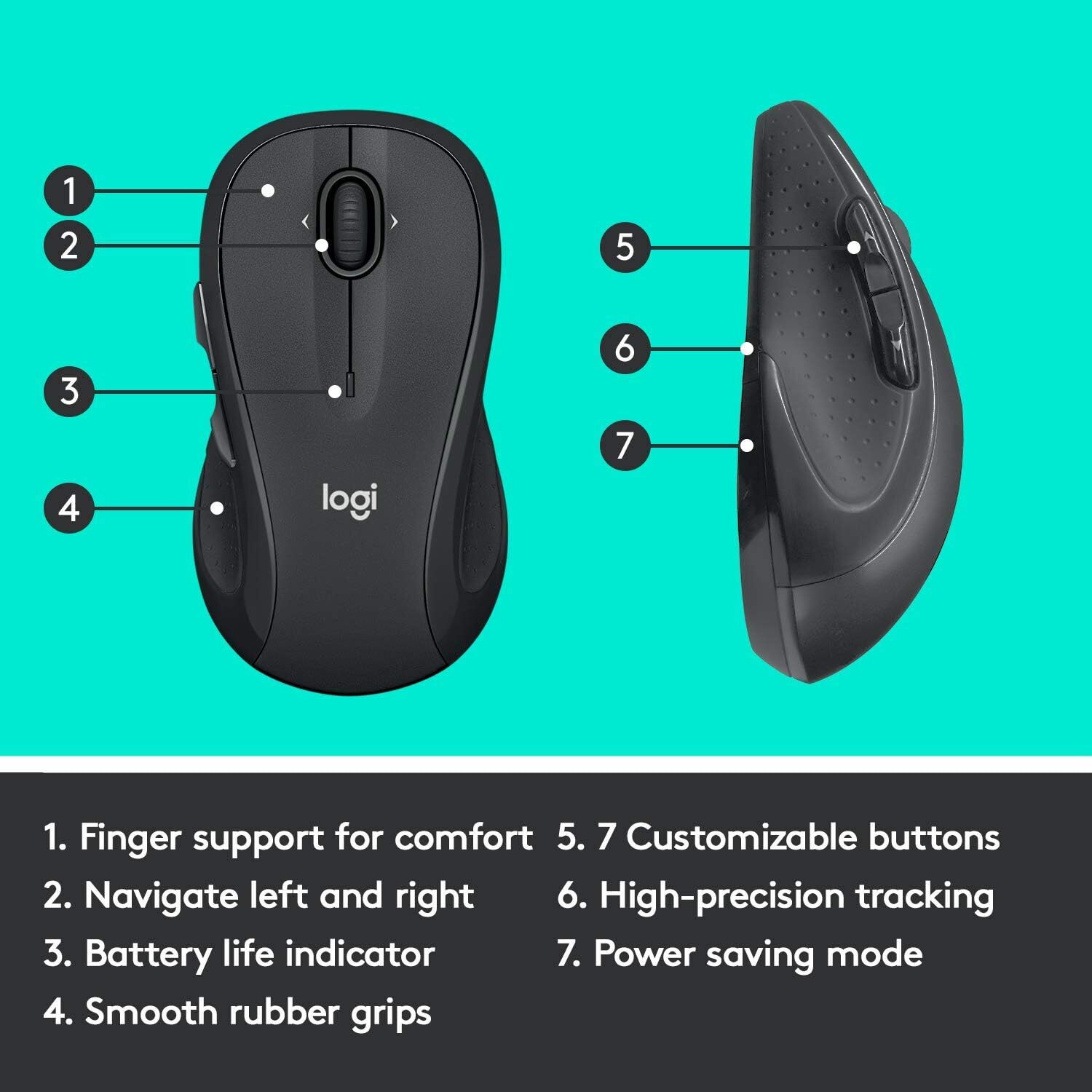  خرید و قیمت ماوس Logitech M510 Wireless Mouse - لاکچری لپ تاپ 