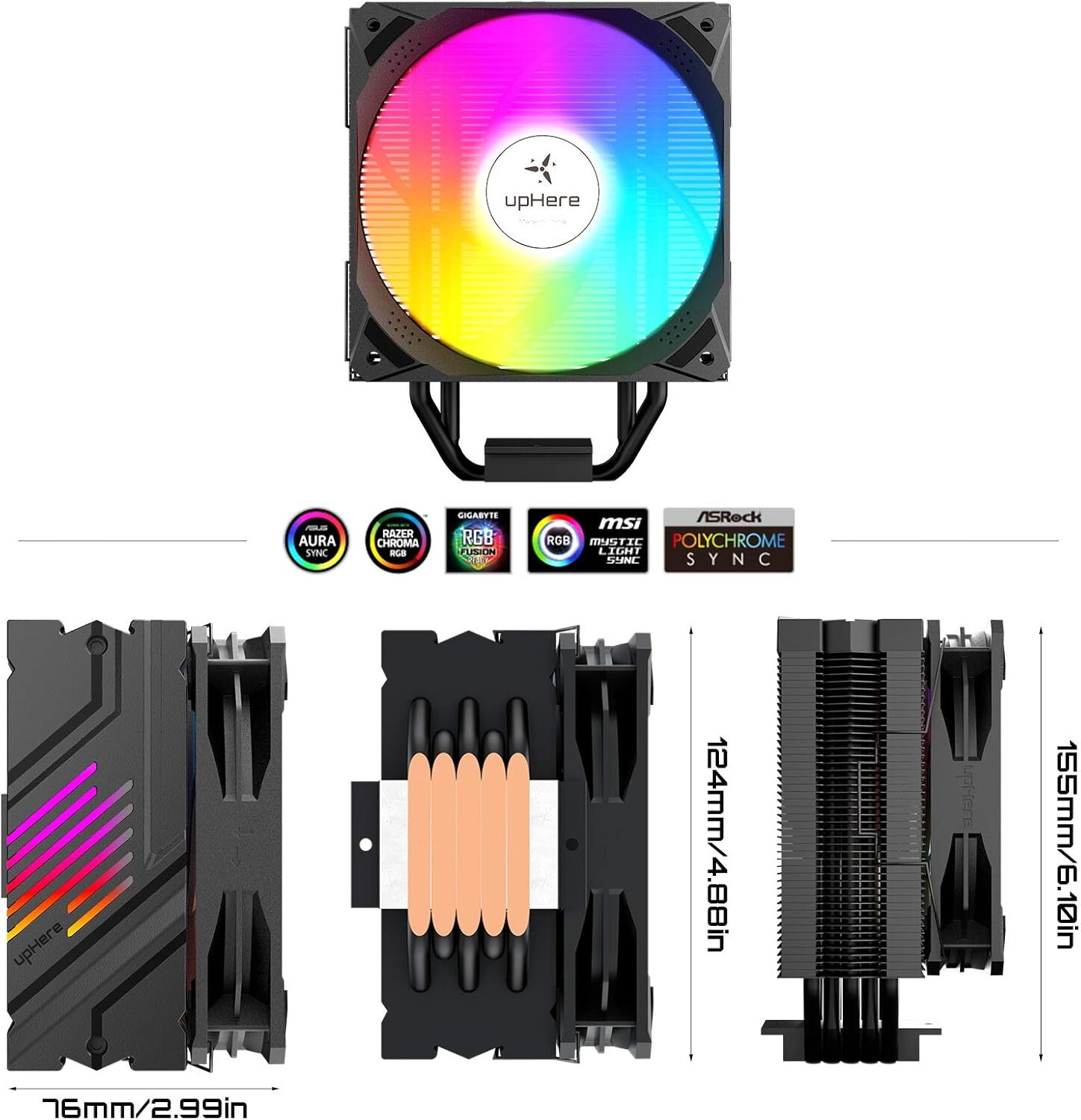 خرید و قیمت خنک کننده مسی پردازنده UPHERE N1055ARGB