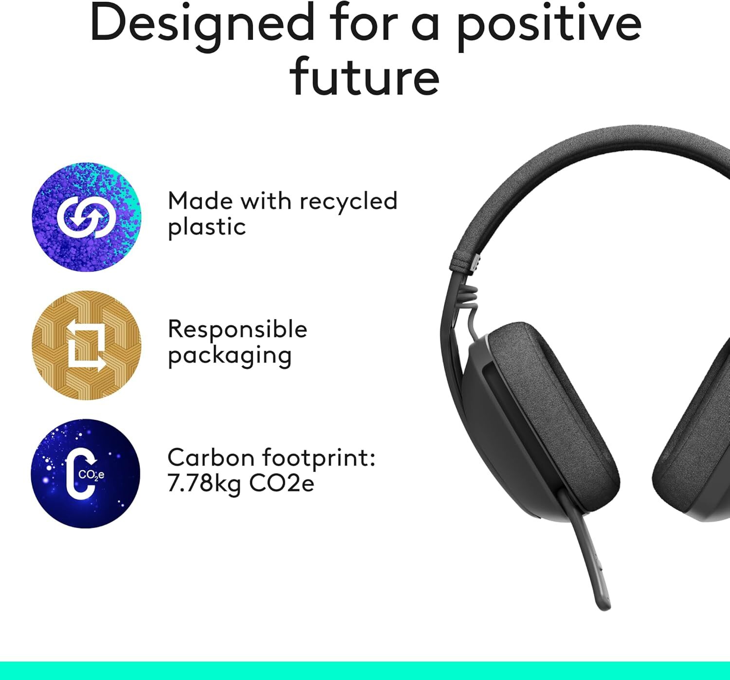  هدست بی سیم Logitech Zone Vibe 100 با میکروفون تاشو | لاکچری لپ تاپ 