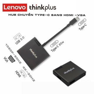  هاب تایپ سی لنوو تینک پلاس TPOHC407 دارای پورت HDMI دارای پورت VGA دارای پورت USB3.0 دارای پورت Type C 