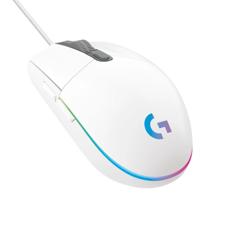  موس لاجیتک Logitech G203 رنگ سفید | لاکچری لپ تاپ 