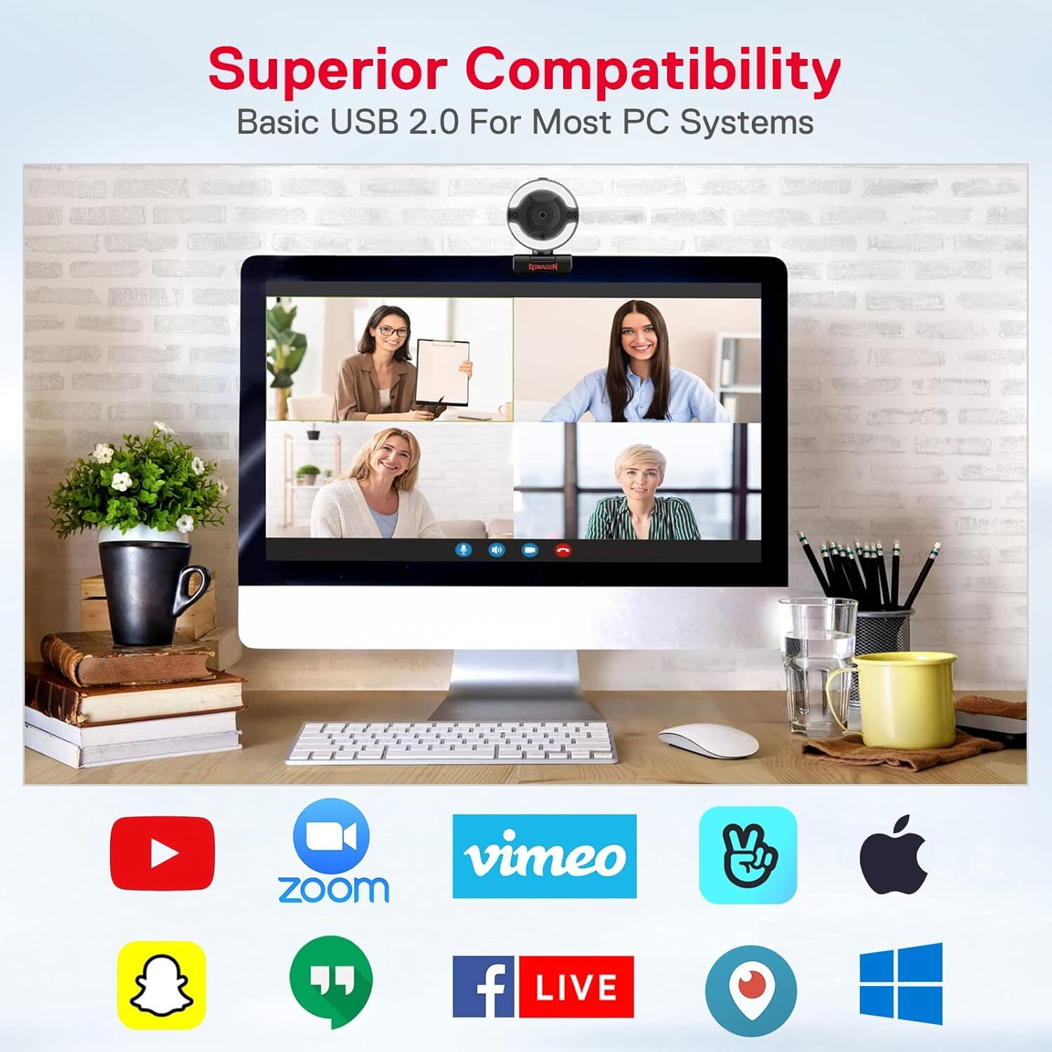  خرید و قیمت وبکم ردراگون Redragon oneshot GW910 FHD | لاکچری لپ تاپ 