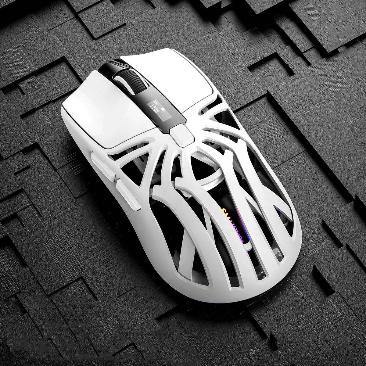  ماوس گیمینگ SMAILWOLF RS8 White با حسگر اپتیکال و دقت 10000 DPI 