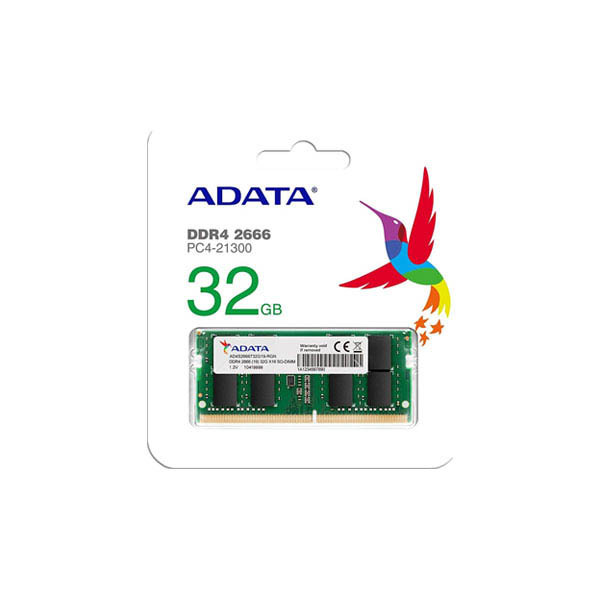  رم لپ تاپ DDR4 تک کاناله 32GB 2666 برند ADATA آکبند با گارانتی - لاکچری لپ تاپ 