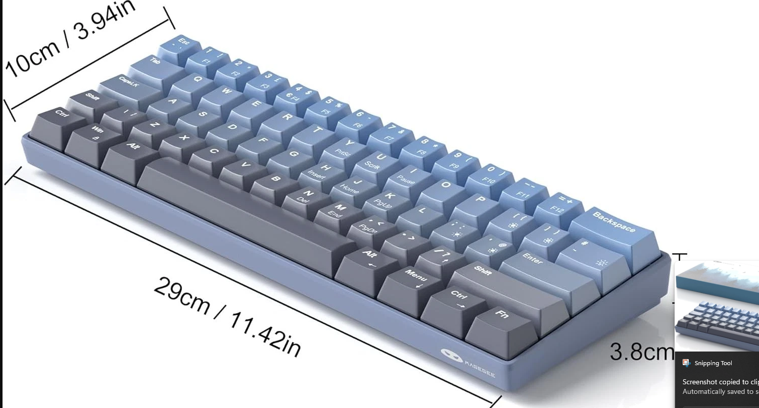 کیبورد MageGee STAR61 مجهز به Anti-Ghosting و N-Key Rollover 