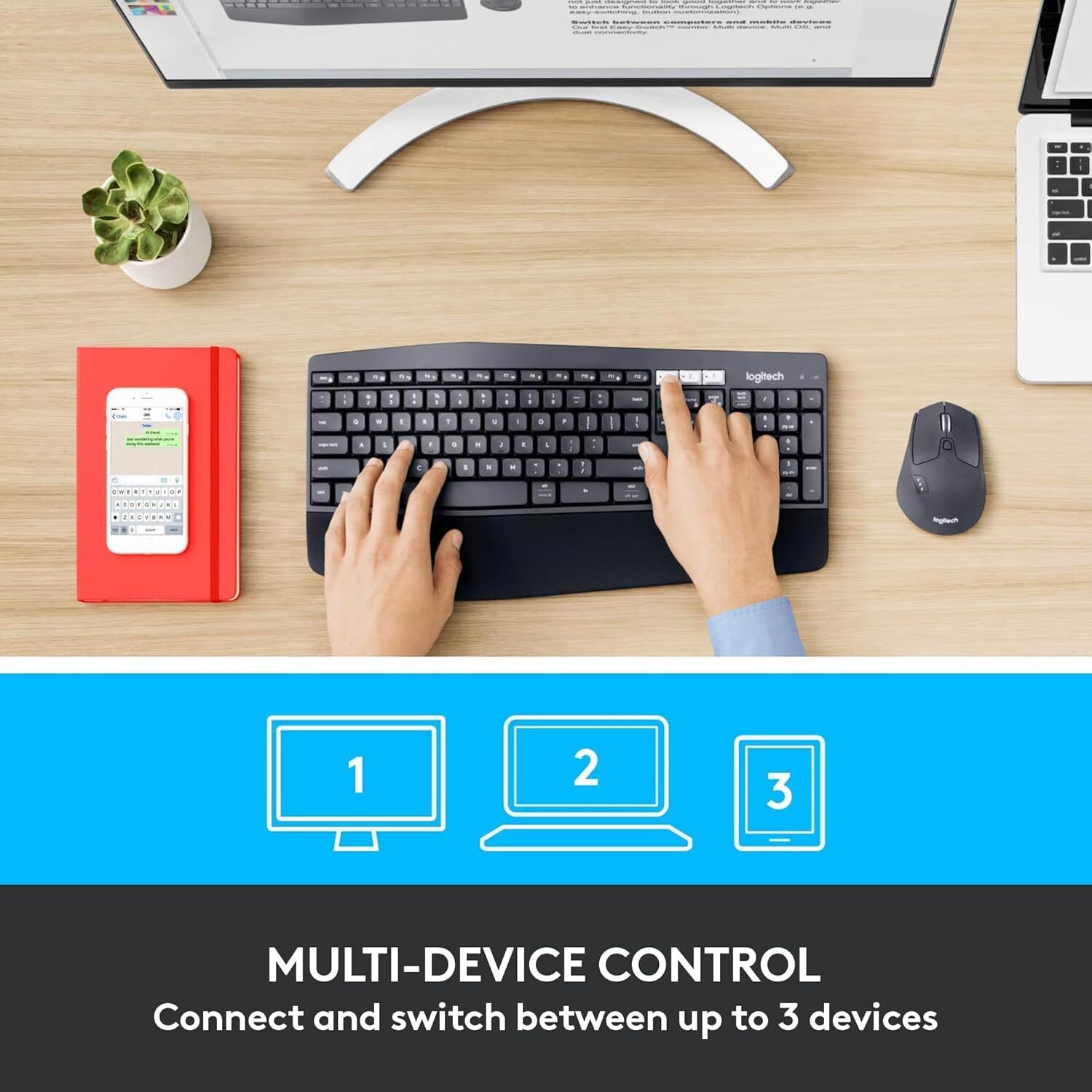 Logitech MK850 Multi-Device Wireless Keyboard | لاکچری لپ تاپ