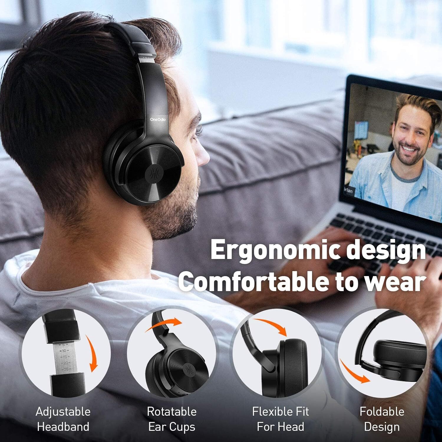  هدفون بی سیم وان اودیو A30 دارای نویز کنسلینگ | لاکچری لپ تاپ 