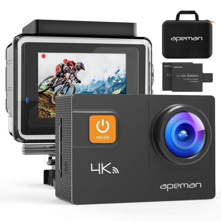  دوربین ورزشی اکشن apeman A80 4K 30Fps اکبند با تمام متعلقات 