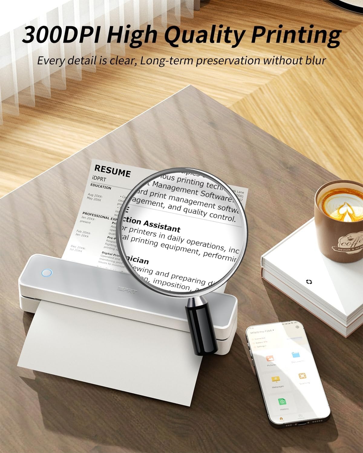  پرینتر حرارتی iDPRT MT610 Pro با بلوتوث و کابل USB برای موبایل و کامپیوتر 