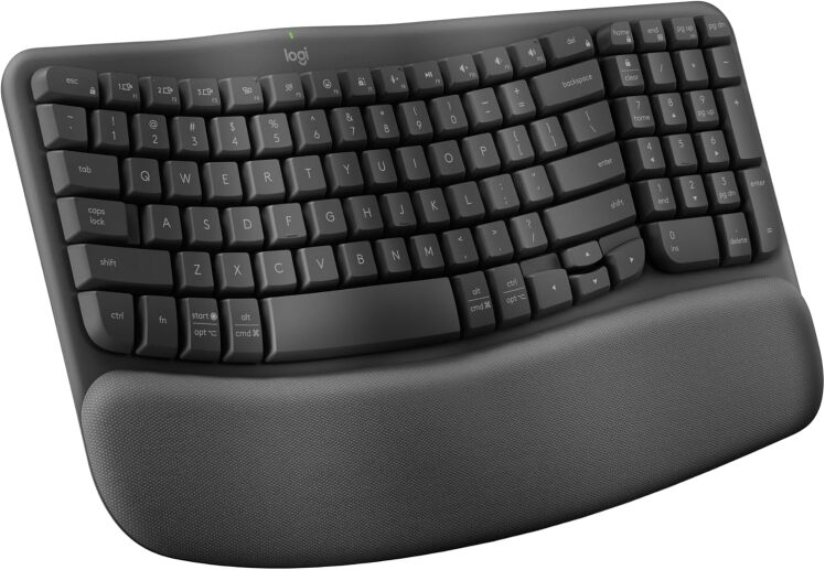 کیبورد ارگونومیک بی سیم لاجیتک Logitech Wave Keys | لاکچری لپ تاپ